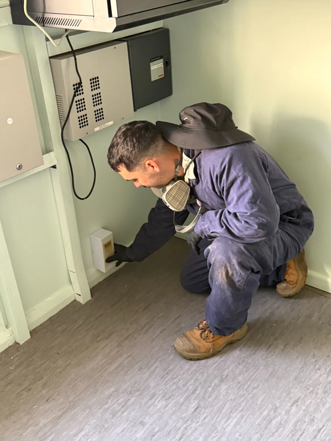 Goliath Pest Solutions technicians carrying out professional pest control work